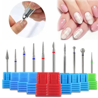 Nail Drill Bits Cuticle Manicure Machine Cutter Diamond File Gel Polish Kit Set⇓ - Image 1 of 4