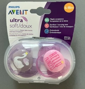 Philips Avent Ultra Soft Schnuller "SCHWAN+PRINCESS" 6-18 m (2 Stück) OVP - Bild 1 von 4