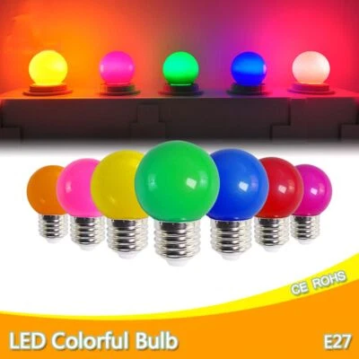 Durable SMD 2835 Home Decor Flashlight E27 B22 G45 Lamp LED Bulb Colorful Light - Image 1 of 4
