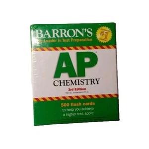 AP Chemistry Flash Cards Barron's Test Prep Box 500 Flash Card Set 3rd Edition  - Picture 1 of 4