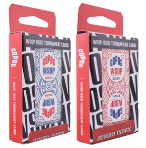 Copag WSOP 2024 Used 100% Plastic Playing Cards Bridge Size Jumbo Index Setup - Picture 1 of 8