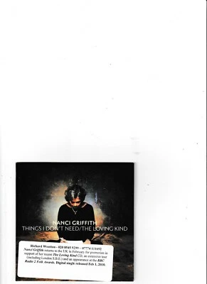 Nanci Griffith- Things I Don't Need UK promo cd single - Image 1 of 2