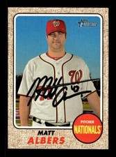 MATT ALBERS SIGNED 2017 TOPPS HERITAGE #634 - ON-CARD AUTO WASHINGTON NATIONALS
