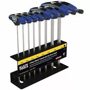 Klein Tools JTH68M Hex Key Set, Metric, T-Handle, 6-Inch with Stand, 8-Piece - Picture 1 of 9