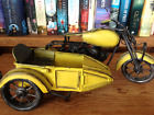 VINTAGE STYLE TINPLATE MOTORCYCLE & SIDECAR ideal COLLECTORS/ DECOR Etc;