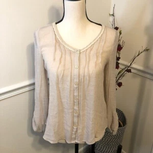 Anthropologie E (Hanger) M Lace Back Boho Blouse M - Picture 1 of 10