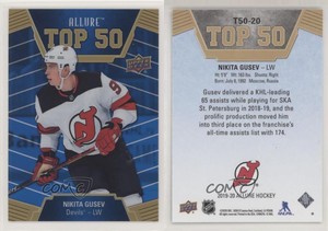 2019-20 Upper Deck Allure Top 50 Blue Nikita Gusev #T50-20 Rookie RC