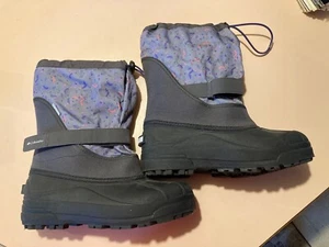 Columbia Waterproof Snow Boots Mens Sz 7 Slip On Hook And Loop And Draw String - Picture 1 of 9