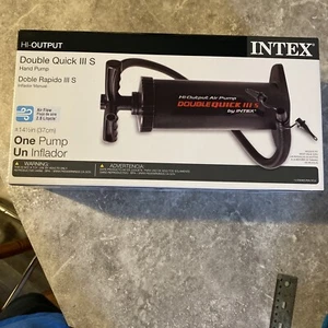 Double Action Hand Air Pump Inflatable Float Tube Raft Boat Kayak Mattress 14.5" - Picture 1 of 4