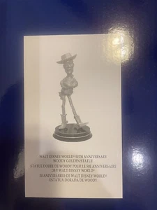 2022 Walt Disney World 50th Anniversary Toy Story Woody Gold Statue Figure - Picture 1 of 2
