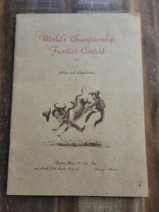 World's Championship Frontier Contest 1947 VINTAGE Rule Book & Entry Form - Picture 1 of 6