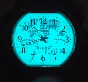 Men's KOREAN ANALOG-DIGITAL Watch CASIO Data Bank. (2358) ABX-23. Alarm. Chrono - Picture 1 of 12