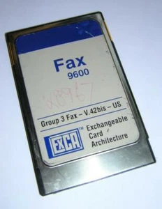 Tarjeta de PC vintage Intel ExCA PCMCIA fax 9600 (1992) arquitectura intercambiable - Imagen 1 de 1