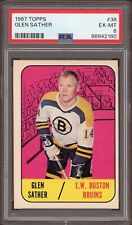 1967-68 Topps GLEN SATHER  RC ROOKIE CARD BOSTON BRUINS GH01