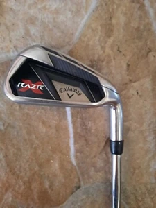 CALLAWAY RAZR X SINGOLO 6 FERRO GOLF CLUB UNIFLEX ALBERO IN ACCIAIO RH corto ~35" - Foto 1 di 11