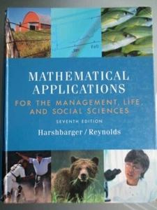 MATHEMATICAL APPLICATIONS SEVENTH EDITION - HARSHBARGER & REYNOLDS - HC+CD - VGC - Picture 1 of 11