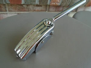 VINTAGE SLINGERLAND SNARE DRUM SUPER STRAINER CLAMSHELL CHROME RADIO KING-NICE! - Picture 1 of 11
