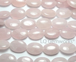 15.5" ROSE QUARTZ 13x18mm Oval Beads - Picture 1 of 1