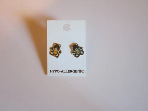 University of Michigan Hypo-allergenic Teddy Bear earrings vintage/used/cute Cover