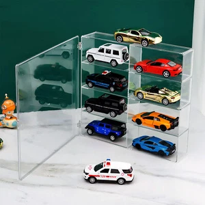 Model Car Diecast Display Case 1:64 Scale 8 Car Compartment with Locking Latch - Picture 1 of 10