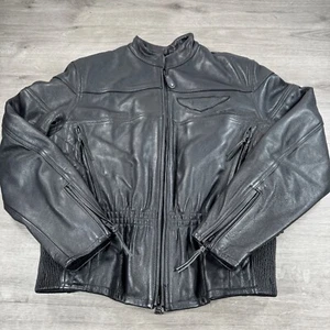 Damen Harley Davidson Lederjacke Reiten Biker Reißverschluss Große Weite - Bild 1 von 13