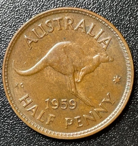 Foreign COIN AUSTRALIA 1959 Half Penny - Picture 1 of 2