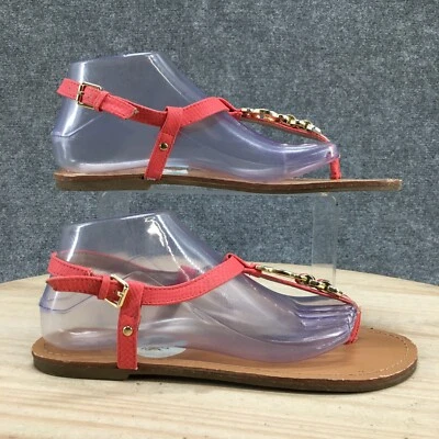 G By Guess Sandals Womens 8.5 M Lilac TStrap Slingback Flats Pink Faux Leather - Image 1 of 4