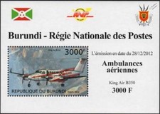 Hawker Beechcraft B350 King Air Ambulance/Flying Doctors Aircraft Stamp Sheet 2