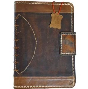 Genuine Leather Case fo Apple iPad mini 4 5 6 7 cover Handmade Wallet Football - Picture 1 of 9