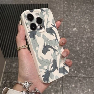 Case For iPhone 16 Pro Max 15 14 13 12 11 XS XR 8 7 Whale Pattern Phone Cover - Picture 1 of 8