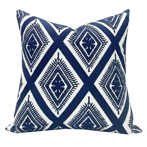 Embroidery Cushion Cover Decorative Throw Pillow Cover Geometric Invisible Zi... - Picture 1 of 7