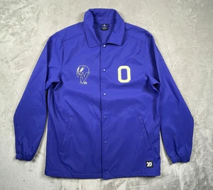 Jordan Space Jam Jacket Mens Large Blue 20th Anniversary Coach Snap Button - Picture 1 of 10