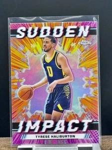 2023-24 Topps Chrome - Sudden Impact Pink Basketball Refractor #SI-15 Tyrese... - Picture 1 of 2
