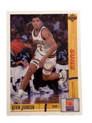 Excelente: Tarjeta coleccionable vintage 1991-92 Upper Deck Kevin Johnson Phoenix Suns Foto 1 de 2