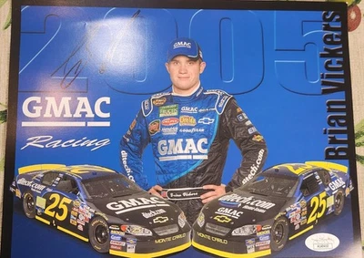 Brian Vickers Autographed 2005 GMAC Racing 8x10 Photo — JSA Certified AL40410 - Image 1 of 4