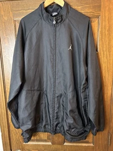 VINTAGE Air Jordan Jacket Mens XL/XXL Black 20th Anniversary Full Zip Y2K - Picture 1 of 5