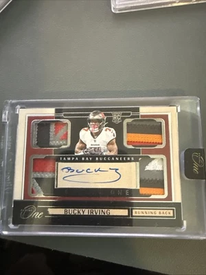 2024 Panini One Bucky Irving Auto Rookie RC 5 Color Patch - Image 1 of 3