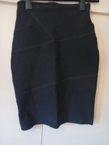 Missguided Black Bandage Skirt Size 8 - Picture 1 of 4