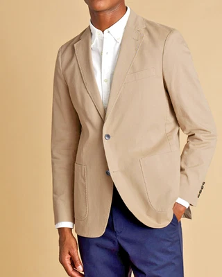 Abrigo Blazer Traje Deportivo 2024 TOMMY BAHAMA Tostado L Grande Algodón Foto 1 de 4