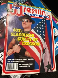 PWI Pro Wrestling Illustrated Magazine WWF WCW - Apr 1991 - SGT SLAUGHTER - Foto 1 di 3