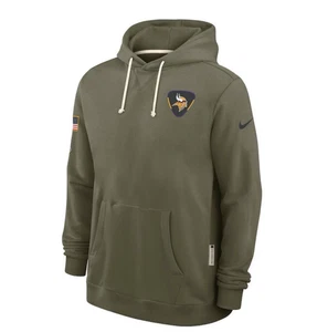 MINNESOTA Vikings Nike 2025 Salute Service Sideline Dri-Fit Sudadera con Capucha Adulto M Nueva con Etiquetas - Imagen 1 de 4