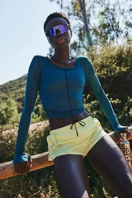 Free People Movimiento Right On Run Manga Larga Capa Lados Scrunch Water XS Foto 1 de 4