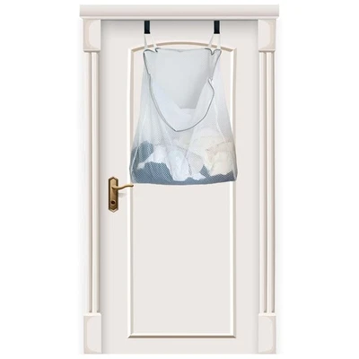 SECOPIN Hanging Washable Laundry Hamper, Over Door Mesh Laundry Bag with 2 Ho... - Image 1 of 4