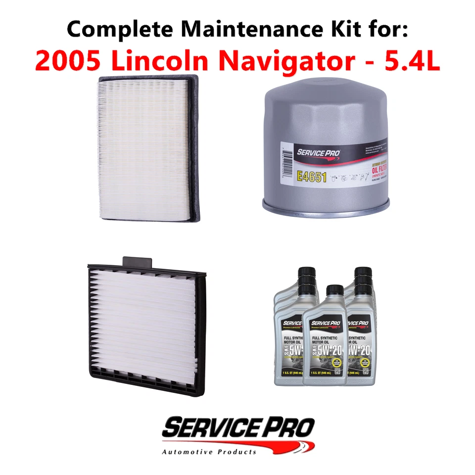 2005 Lincoln Navigator 5.4L Complete Air, Oil & Cabin Filter Kit (5W-20) - Изображение 1 из 4