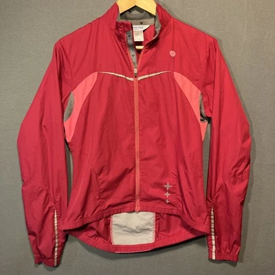 Pearl Izumi Jacket Womens Small Lightweight Softshell Windbreaker Pink Full Zip - Image 1 of 4
