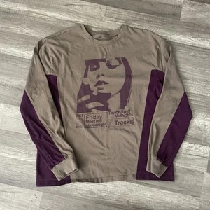 Taylor Swift Midnights Release Color Block Long Sleeve T-Shirt, Size Large Mint - Picture 1 of 6