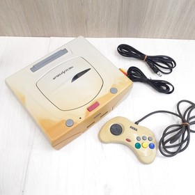 SEGA SATURN CONSOLE bundle with 1 controller & cables tested working Japan white