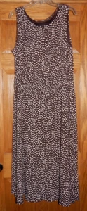 Women's Plus Size 20W PERCEPTIONS Woman Brown White Polka Dot Dress - Picture 1 of 2