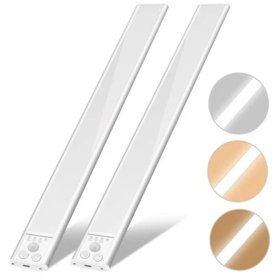 LED Motion Sensor Under Cabinet Closet Light USB Rechargeable Kitchen Lamp 20CM - Image 1 of 4