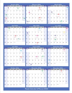 2024 wall calendar Accuprints Planner, 20 x 30 wall- Organizer & Reminder 30*20 - Picture 1 of 7